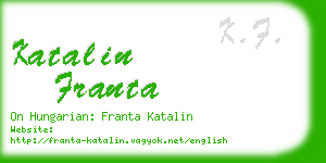 katalin franta business card